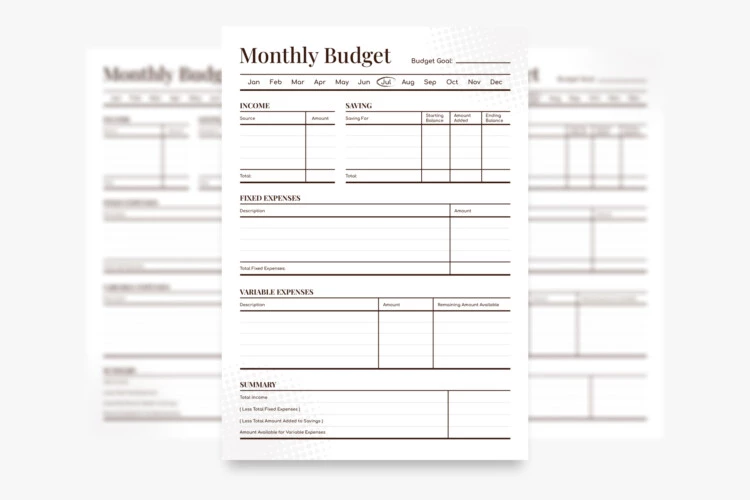 Budget Planner Printable Free Google Docs Template
