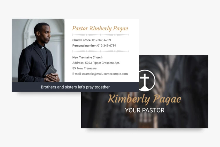 Church Business Card Free Google Docs Template