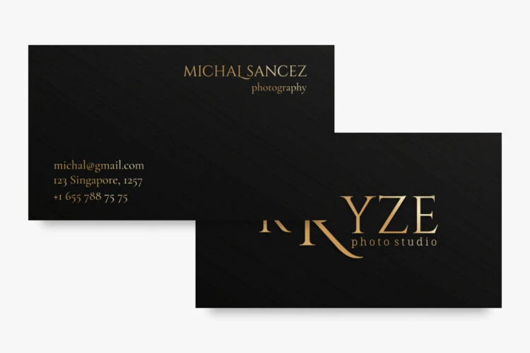 Double Sided Black Business Card Free Google Docs Template