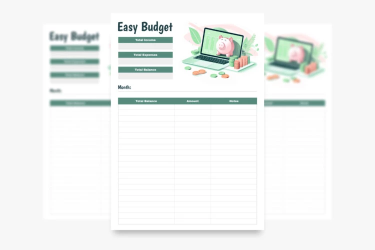 Easy Budget Free Google Docs Template
