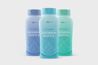 Free Shampoo Bottle Mockup Set PSD