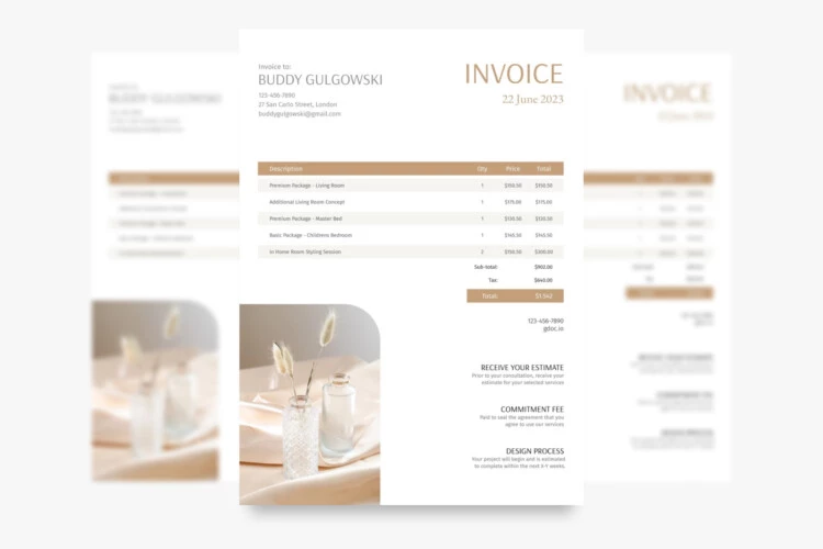 Invoice Email Free Google Docs Template