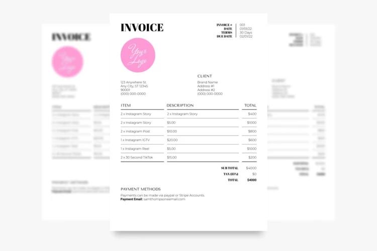Invoice With Logo Free Google Docs Template