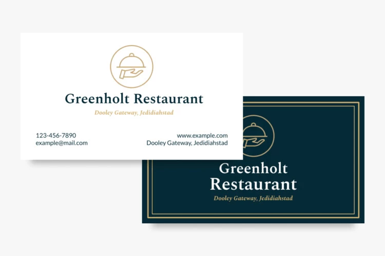 Italian Restaurant Business Card Free Google Docs Template