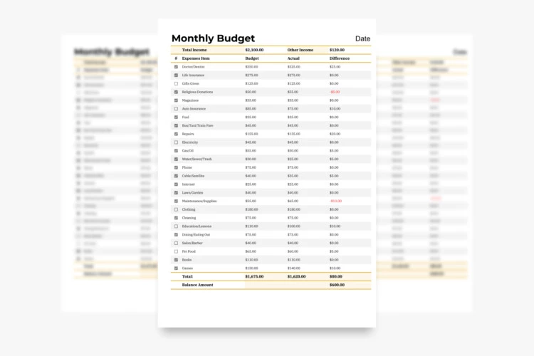 Personal Monthly Budget Free Google Sheets & Excel Template