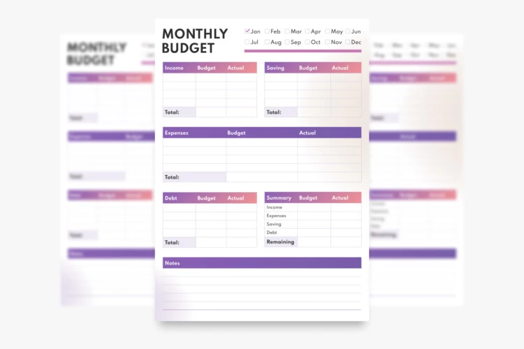 Simple Monthly Budget Free Google Docs Template