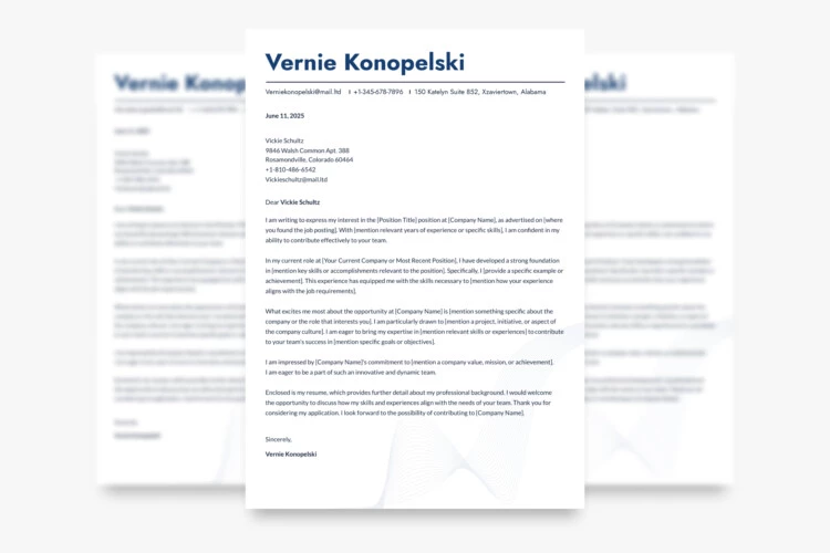 Best Cover Letter Free Google Docs Template