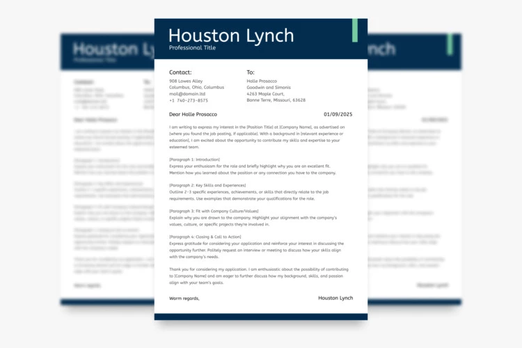 Cover Letter Free Google Docs Template