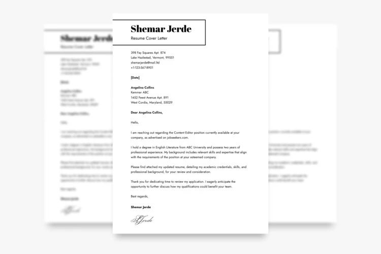 Resume Cover Letter Free Google Docs Template