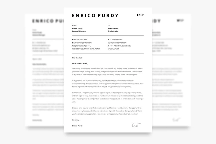 Simple Cover Letter Free Google Docs Template