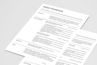 Free Basic Light Resume PSD Template