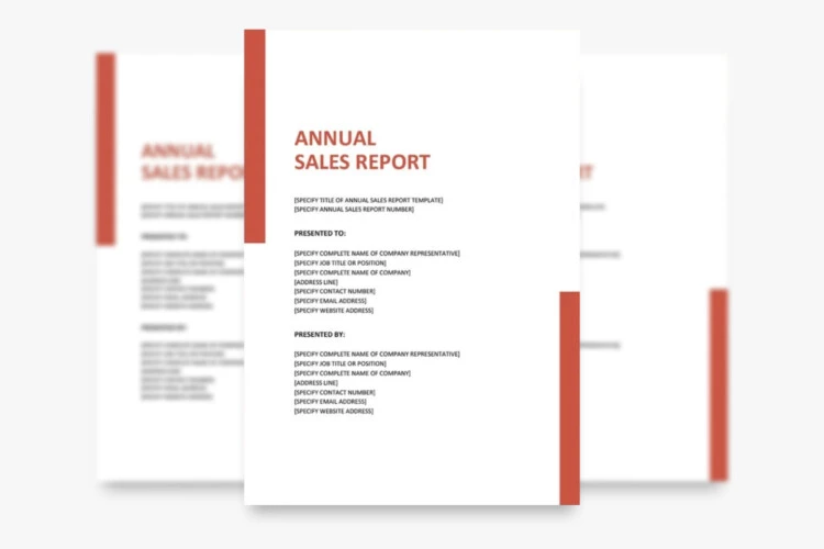 Free Annual Sales Report Sample Template