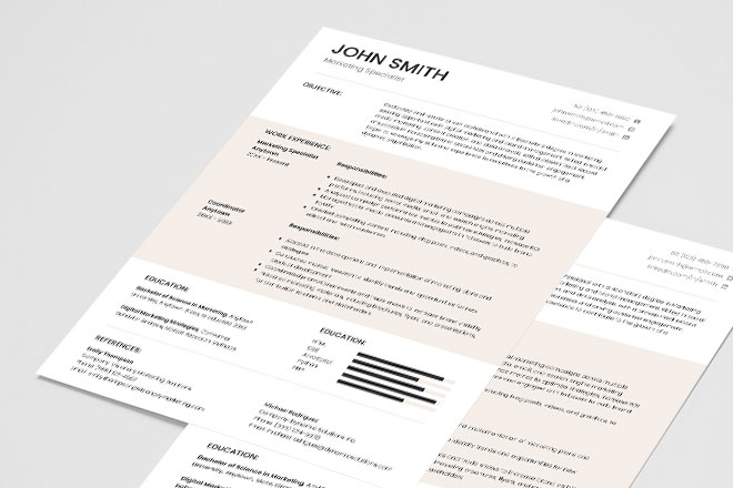 Free ATS Resume PSD Template Set - Free Ats Resume Psd Template T 