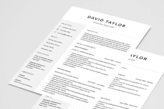 Free Light Gray Minimalistic Academic CV PSD Template