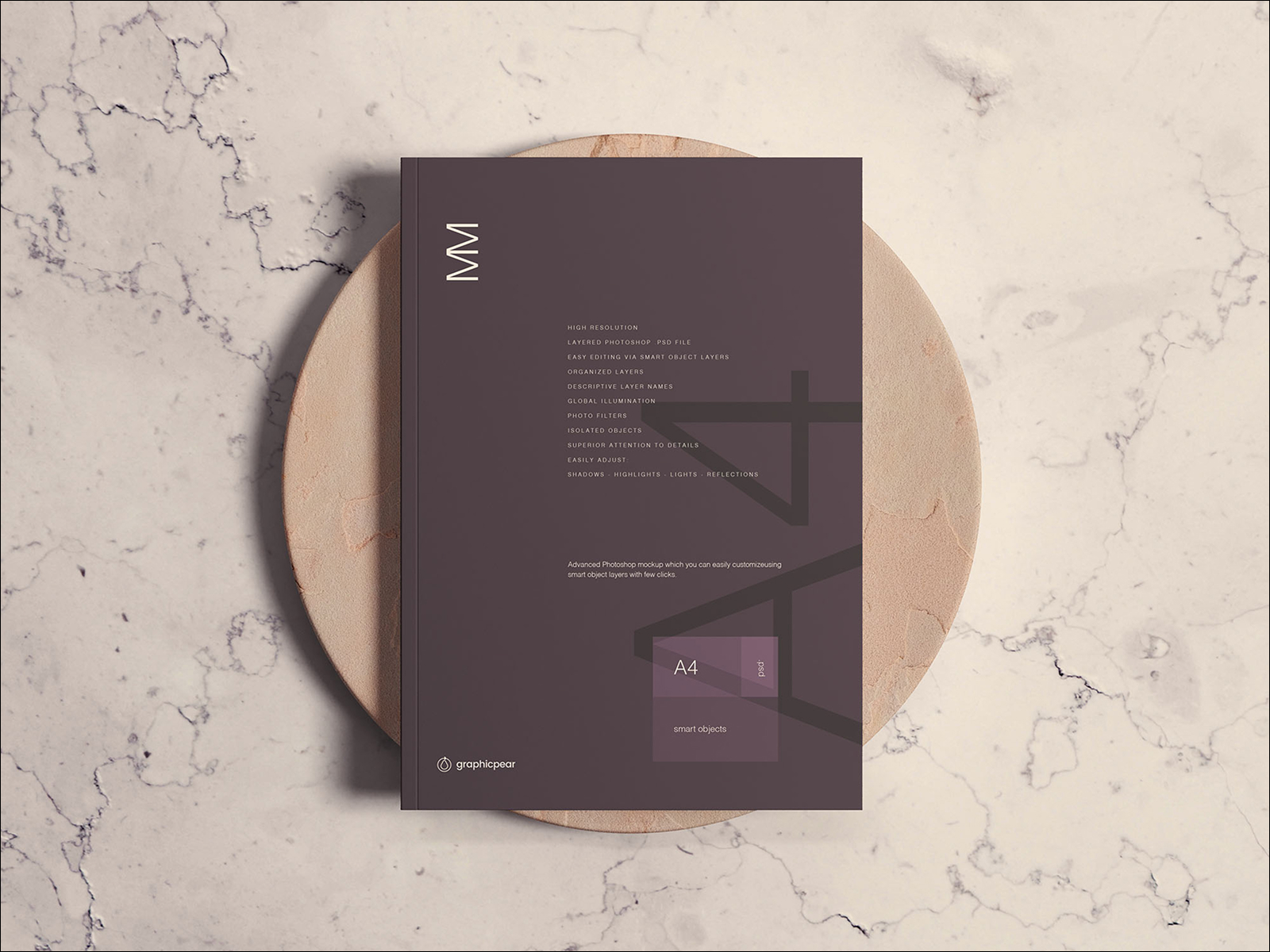 Free A4 Magazine Cover PSD Mockup