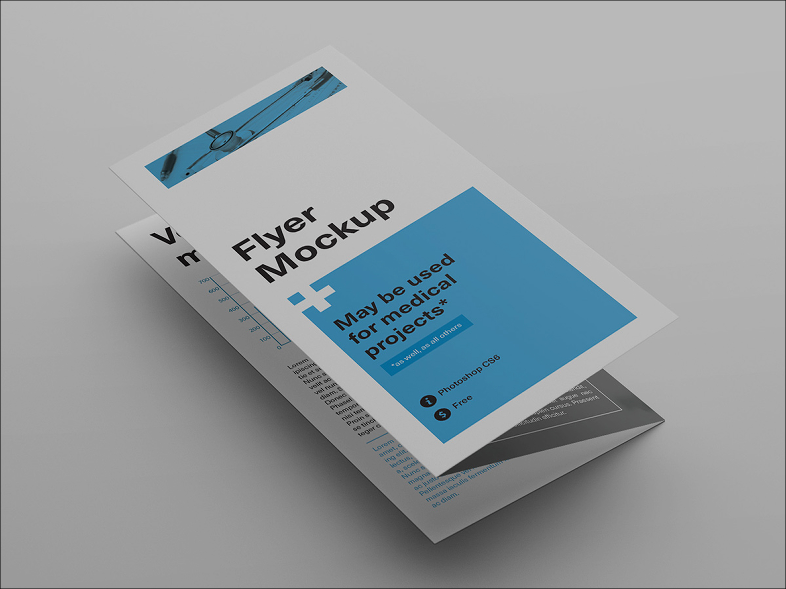 Free Z Fold Brochure PSD Mockups for Photoshop