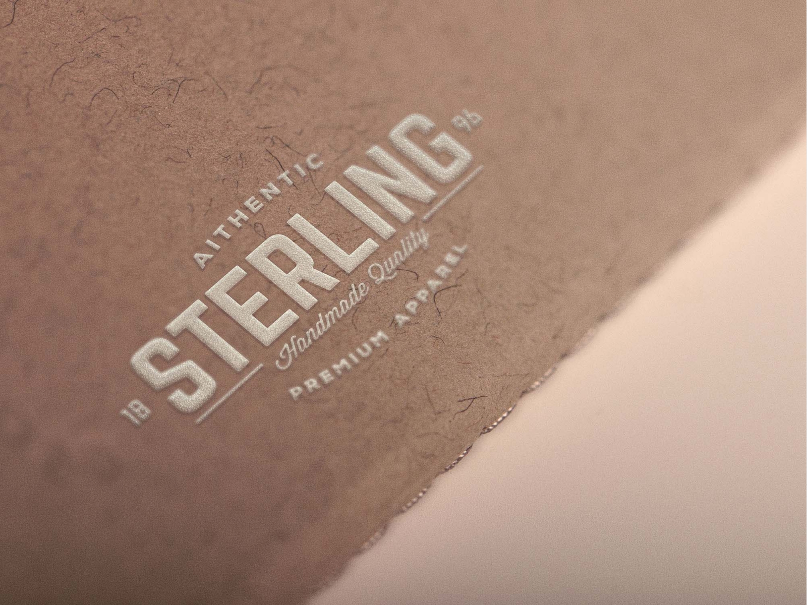 Free White Embossed Logo Mockup PSD for Photoshop
