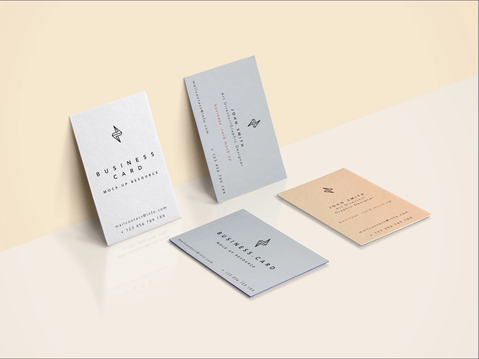 Business Card Stationery Mockup Free Psd Scene Free Mockup