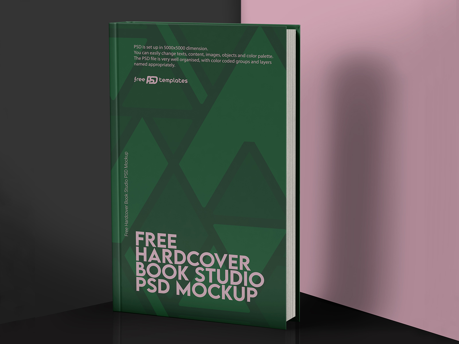 Free Hardcover Book Studio PSD Mockup