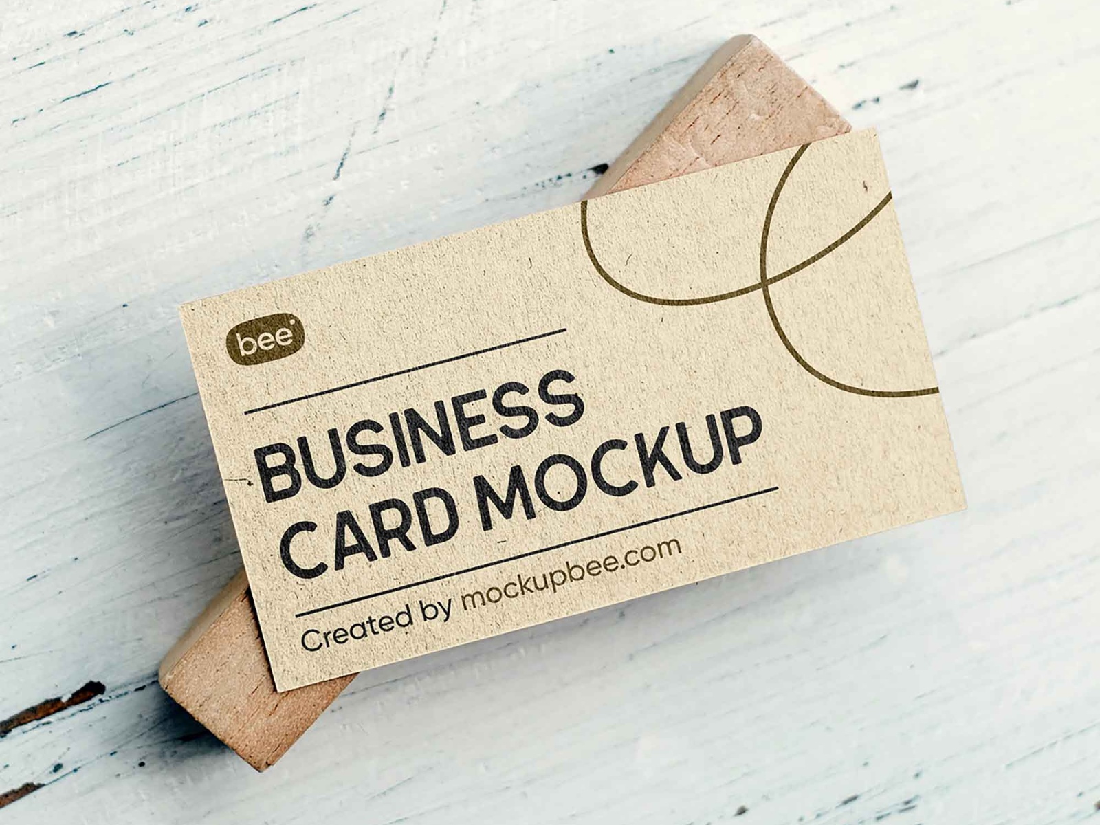 Free Business Card Recycled Paper PSD Mockup